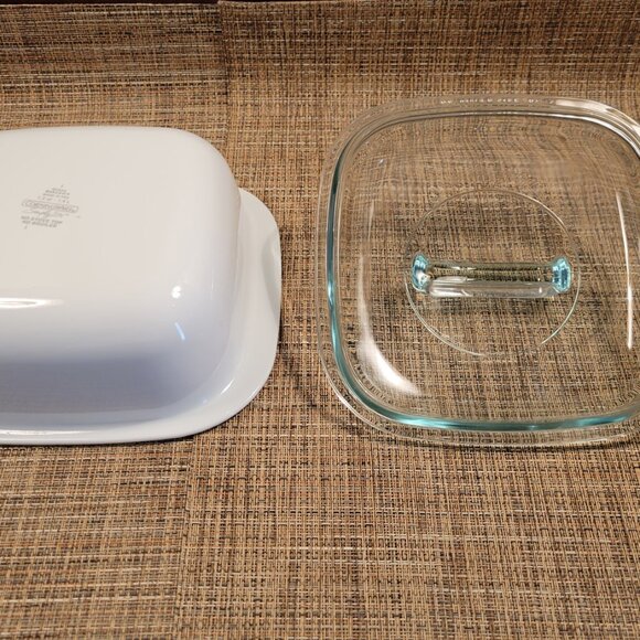 CORNING Ware Corelle Simply Lite Glass Casserole w/ Glass Lid 1.5 Qt EUC - Picture 10 of 14